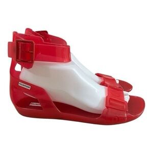 HUNTER Tiffany Women's Size 8 Pink Jelly Gladiator Ankle Strap Open Toe Sandals